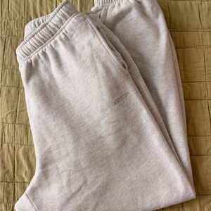 Aritzia Light Gray Sweatfleece Joggers